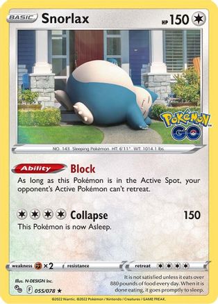 Image of Snorlax (055/078) [Pokémon GO]
