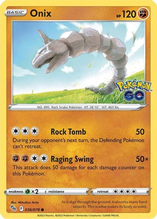 Image of Onix (036/078) [Pokémon GO]