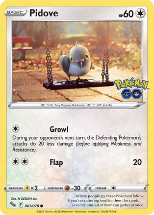 Image of Pidove (061/078) [Pokémon GO]