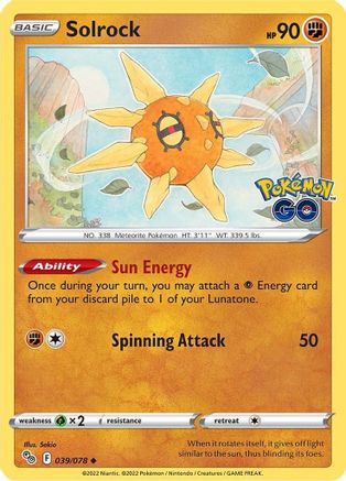 Image of Solrock (039/078) [Pokémon GO]