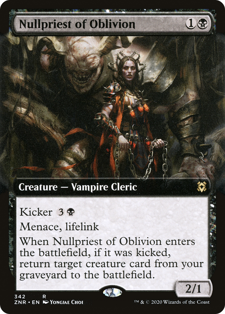 Image of Nullpriest of Oblivion (Extended Art) [Zendikar Rising]