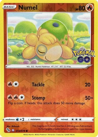Image of Numel (013/078) (Peelable Ditto) [Pokémon GO]