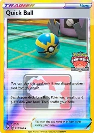 Image of Quick Ball (237/264) (North America Championships Promo) [Sword & Shield: Fusion Strike]