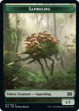 Image of Saproling // Vampire Double-Sided Token (2X2-17 // 9) - Double Masters 2022 Foil