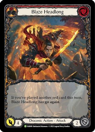 Image of Blaze Headlong [FAB089] (Promo)  Rainbow Foil