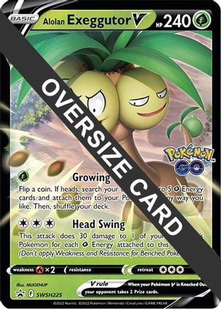 Image of Alolan Exeggutor V (SWSH225) (Jumbo Card) [Sword & Shield: Black Star Promos]