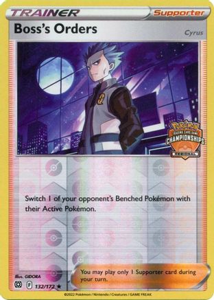 Image of Boss's Orders (132/172) (Regional Championship Promo) [Sword & Shield: Brilliant Stars]