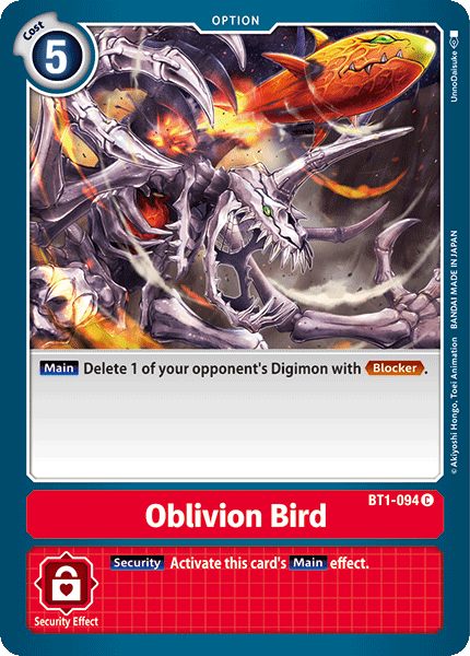 Image of Oblivion Bird [BT1-094] [Release Special Booster Ver.1.0]