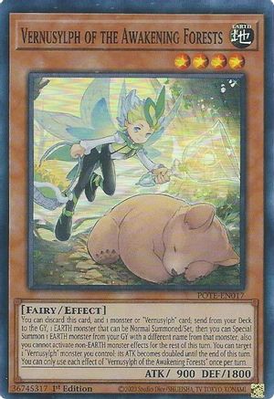 Image of Vernusylph of the Awakening Forests [POTE-EN017] Super Rare