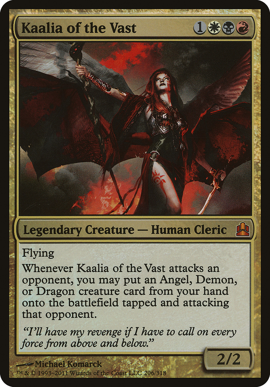 Image of Kaalia of the Vast (Oversized) [Commander 2011 Oversized]