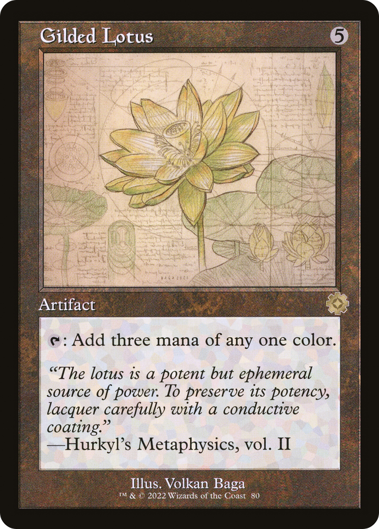 Image of Gilded Lotus (Retro Schematic) [The Brothers' War Retro Artifacts]