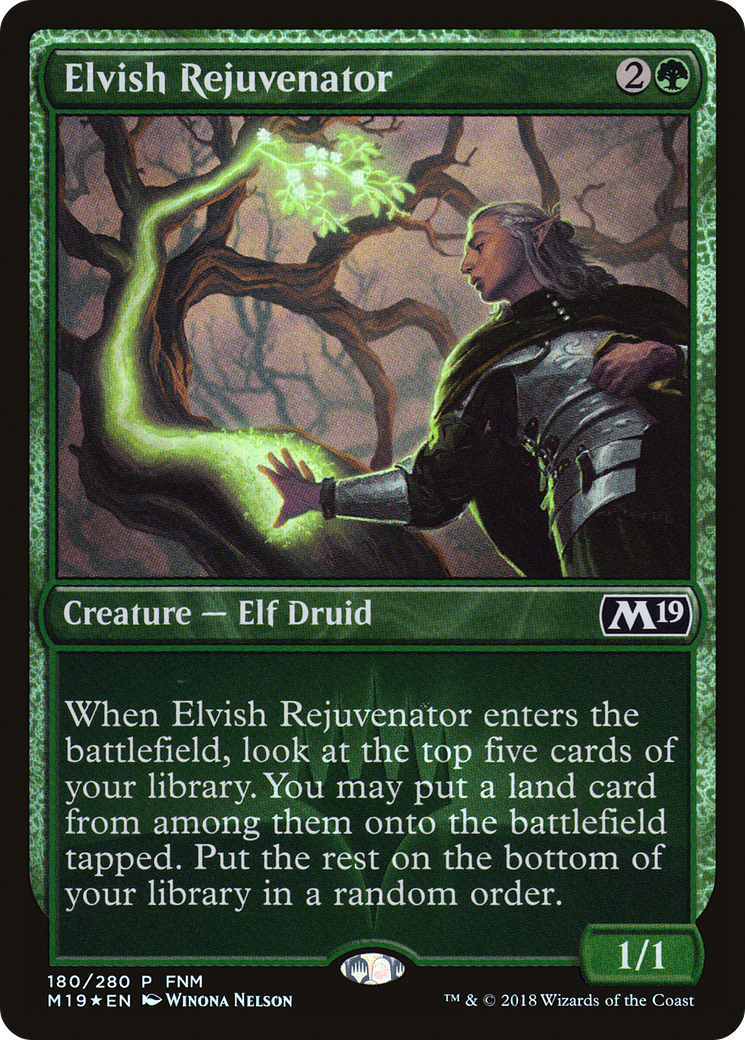 Image of Elvish Rejuvenator (FNM) [Core Set 2019 Promos]