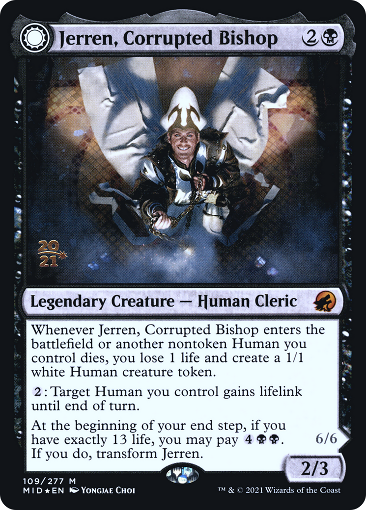 Image of Jerren, Corrupted Bishop // Ormendahl, the Corrupted [Innistrad: Midnight Hunt Prerelease Promos]