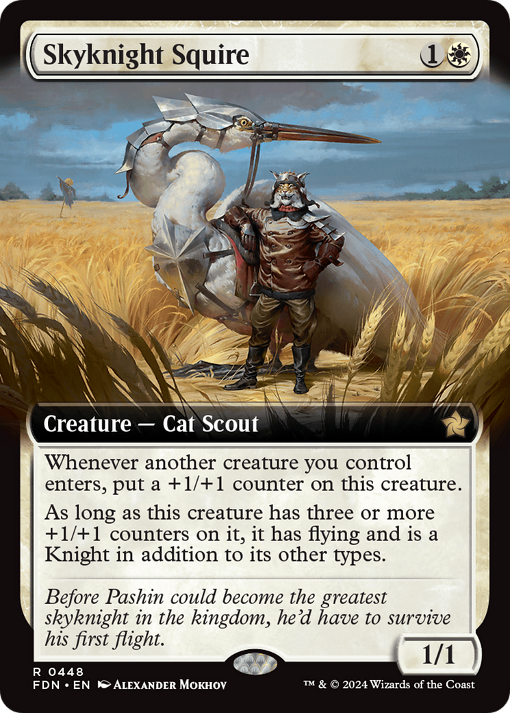 Image of Skyknight Squire (Extended Art) [Foundations]