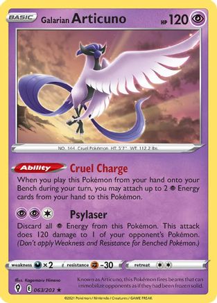 Image of Galarian Articuno (063/203) (Theme Deck Exclusive) [Sword & Shield: Evolving Skies]