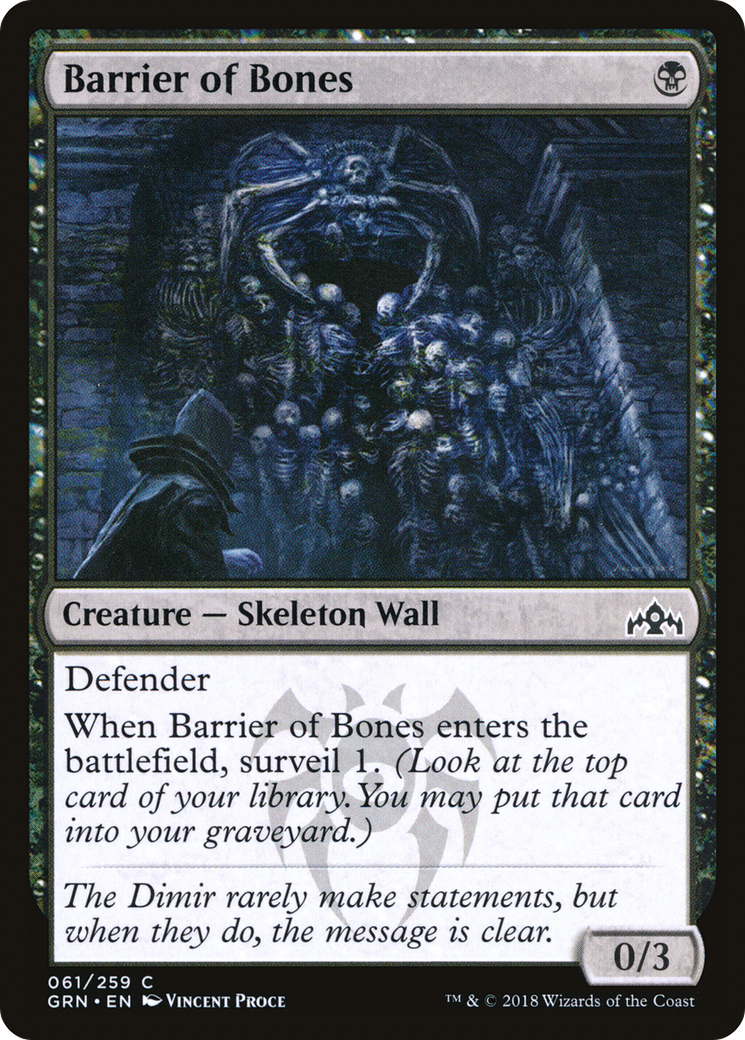 Image of Barrier of Bones [Guilds of Ravnica]