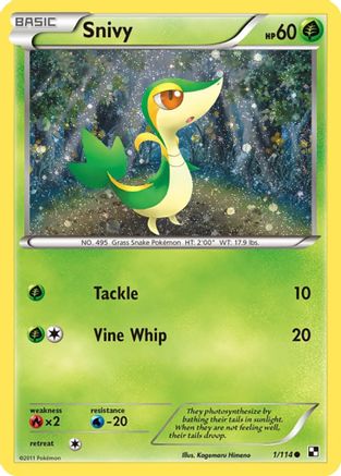 Image of Snivy (1/114) (Cosmos Holo) [Black & White: Base Set]