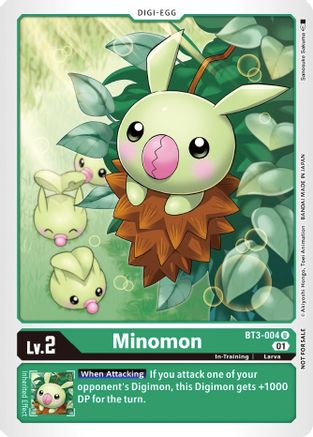 Image of Minomon [BT3-004] (Winner Pack X Record) [Release Special Booster Promos]