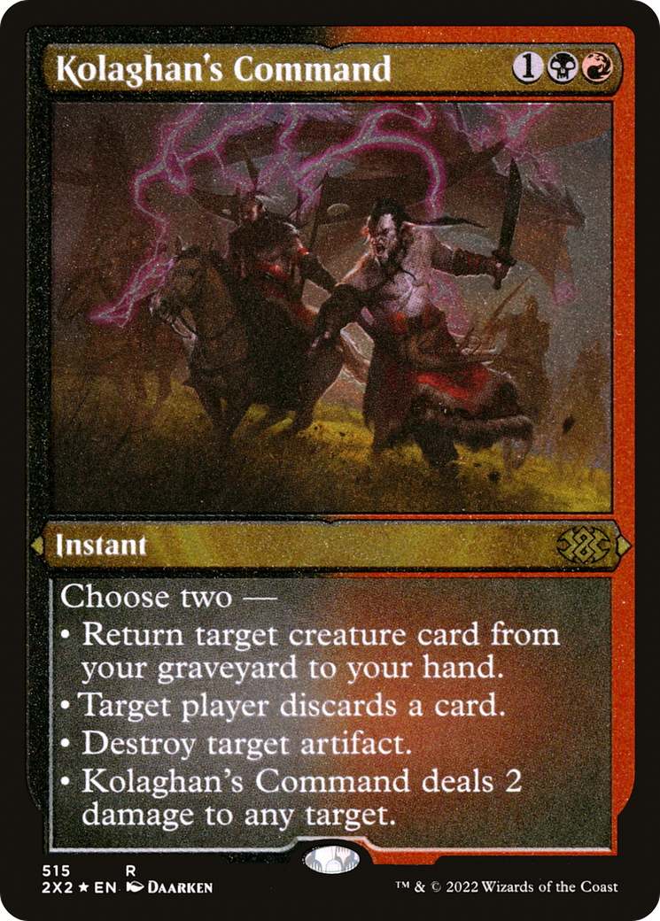 Image of Kolaghan's Command (Foil Etched) [Double Masters 2022]