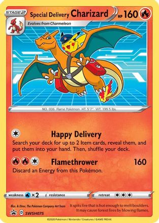 Image of Special Delivery Charizard (SWSH075) [Sword & Shield: Black Star Promos]