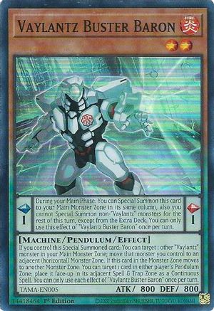 Image of Vaylantz Buster Baron [TAMA-EN005] Super Rare