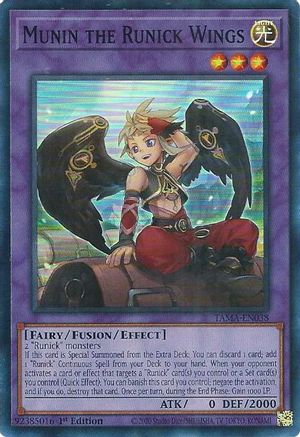 Image of Munin the Runick Wings [TAMA-EN038] Super Rare