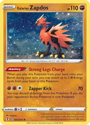 Image of Galarian Zapdos (082/203) (Cosmos Holo) [Sword & Shield: Evolving Skies]