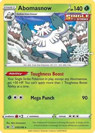 Image of Abomasnow (010/198) (Holiday Calendar) [Sword & Shield: Chilling Reign]