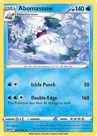 Image of Abomasnow (043/196) [Sword & Shield: Lost Origin]