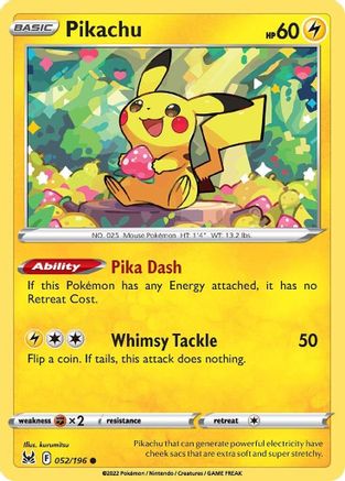 Image of Pikachu (052/196) [Sword & Shield: Lost Origin]