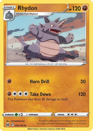 Image of Rhydon (090/196) [Sword & Shield: Lost Origin]
