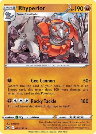 Image of Rhyperior (091/196) [Sword & Shield: Lost Origin]
