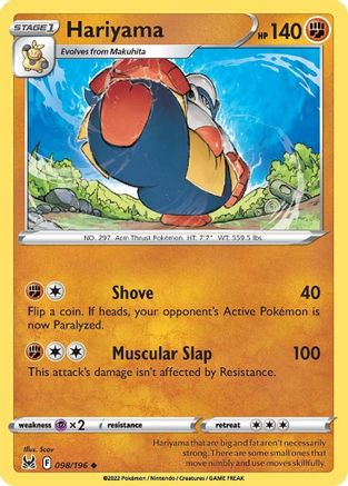 Image of Hariyama (098/196) [Sword & Shield: Lost Origin]