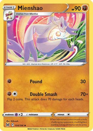 Image of Mienshao (104/196) [Sword & Shield: Lost Origin]