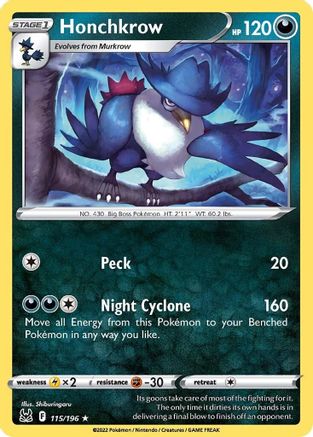 Image of Honchkrow (115/196) [Sword & Shield: Lost Origin]