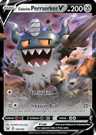 Image of Galarian Perrserker V (129/196) [Sword & Shield: Lost Origin]