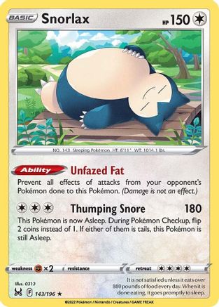 Image of Snorlax (143/196) [Sword & Shield: Lost Origin]