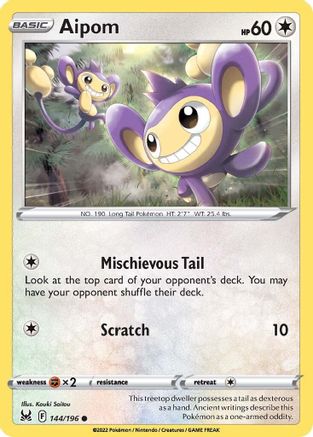 Image of Aipom (144/196) [Sword & Shield: Lost Origin]