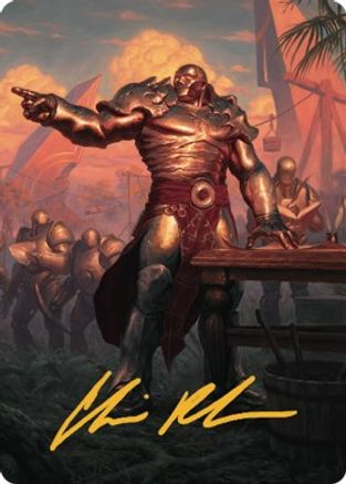 Image of Karn, Living Legacy Art Card (1/81) (Gold-Stamped Signature) (ASDMU-001) - Art Series: Dominaria United