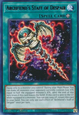 Image of Archfiends Staff of Despair [MP22-EN036] Rare