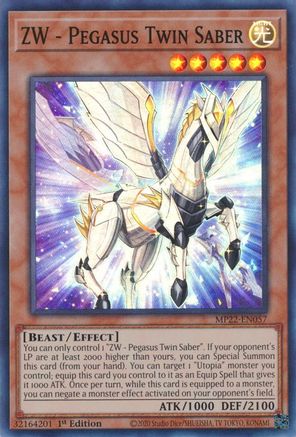 Image of ZW - Pegasus Twin Saber [MP22-EN057] Super Rare