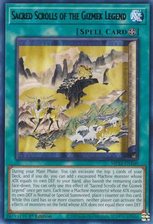 Image of Sacred Scrolls of the Gizmek Legend [MP22-EN160] Rare