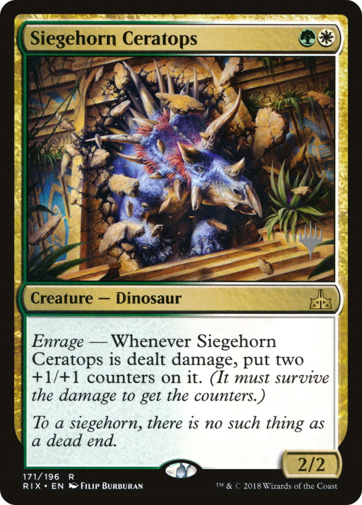 Image of Siegehorn Ceratops (Promo Pack) [Rivals of Ixalan Promos]