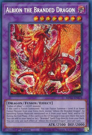 Image of Albion the Branded Dragon [MP22-EN076] Prismatic Secret Rare