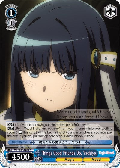 Image of Things Good Friends Do, Yachiyo (MR/W80-E094 C) [Magia Record: Puella Magi Madoka Magica [Side Story] (Anime)]