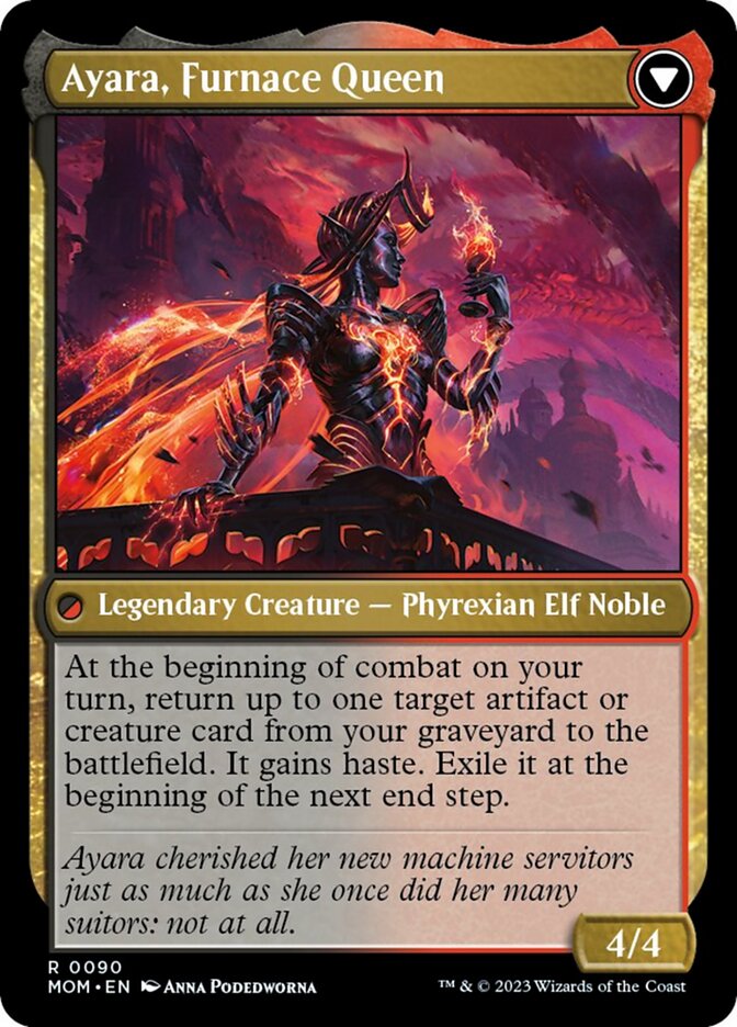 Image of Ayara, Widow of the Realm // Ayara, Furnace Queen [March of the Machine]