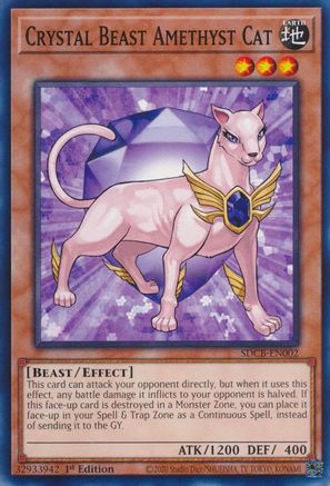Image of Crystal Beast Amethyst Cat [SDCB-EN002] Common