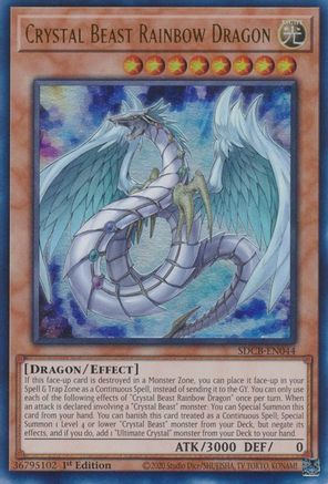 Image of Crystal Beast Rainbow Dragon [SDCB-EN044] Ultra Rare