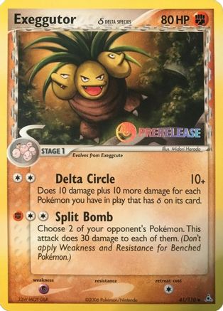 Image of Exeggutor (41/110) (Prerelease) [EX: Holon Phantoms]