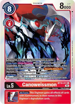 Image of Canoweissmon [BT10-011] [Xros Encounter]